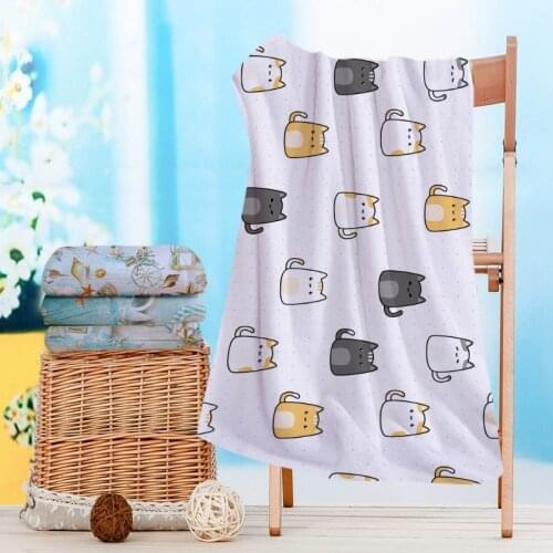 Cartoon animal cat alpaca crocodile unicorn Beach towel Microfiber Travel outdoors Sports Swimming Camping Bath Yoga Mat Blanket