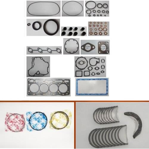 Engine complete overhaul full gasket set kit main crankshaft connecting con rod bearing piston ring for Kubota engine: V1405