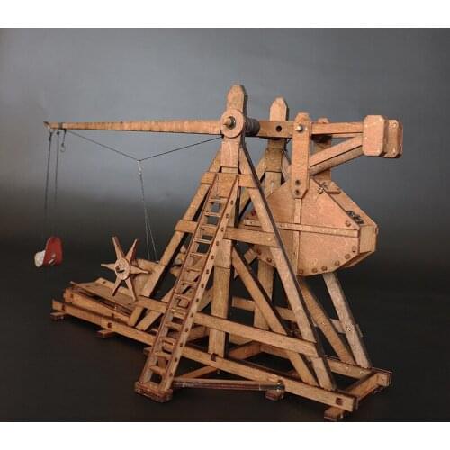 Counterweight stone thrower stone thrower glue-free assembly medieval chariot wooden handmade model toy gift