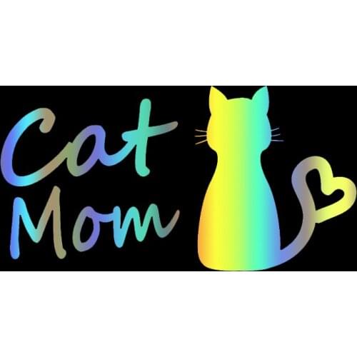S51013 Various Sizes/Colors Car Stickers Vinyl Decal Cat Mom Motorcycle Decorative Accessories Creative Waterproof