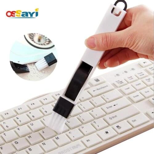 Computer Brush with Dust Pan Keyboard Window Gap Cleaning Tools