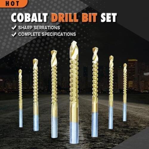 6pcs Set 3MM-8MM Cobalt High Speed Steel Twist Drill Hole M35 Stainless Steel Tool Set The Whole Ground Metal Reamer Tools