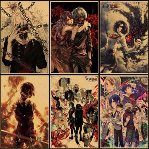 Tokyo Ghoul/classic Japanese Cartoon Comic /kraft paper/bar poster/Retro Poster/decorative painting 42*30cm No Frame
