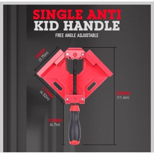 50LB 90 Degree Right Angle Clamp Single Handle Corner Clamp Durable Corner Clamp Aluminum Alloy Clamp for Woodworking