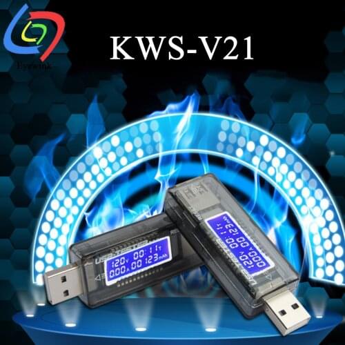 KWS-V20/V21 USB Current Voltage Capacity Tester Volt Current Charger Capacity Tester Meter Mobile Power Detector Battery Test