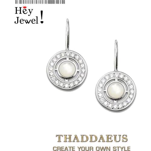 Round Drop Earrings from 925 Sterling Silver,Europe Style Trendy Gift,Good Jewelry For Women,2017 Gift In 925 Sterling Silver