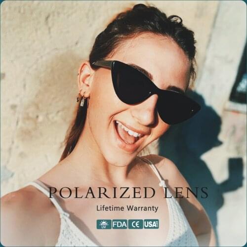 Cyxus Retro Vintage Cateye Sunglasses for Women Goggles Plastic Frame Polarized Glasses 1950