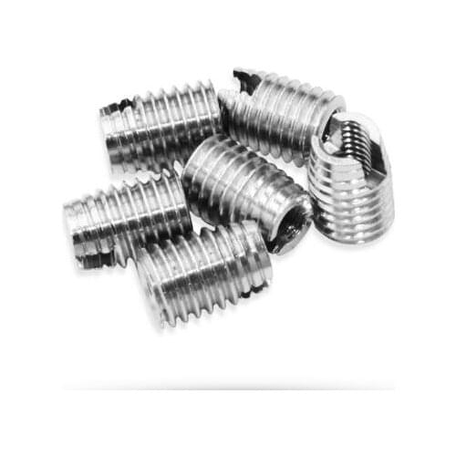10pcs M5 M6 M8 copper nickel plated inner and outer nut Thread repair nuts Threaded sleeve