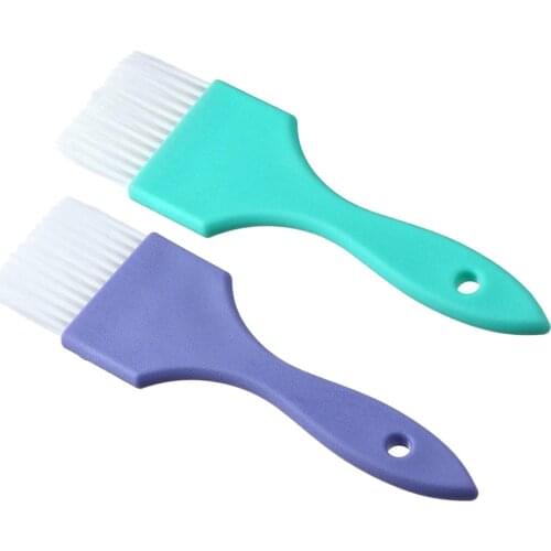 2x Stylist Hair Coloring Dye Tint Brush for Balayage Perming Blue+Purple Hair Brush Hair Color Brush Professional Salon Tool