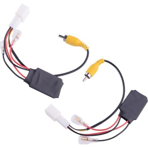 2Pcs/Set 4 Pin Car Reverse Camera Retention Wiring Harness Cable Plug Adapter Connector Fit For Toyota Replacement