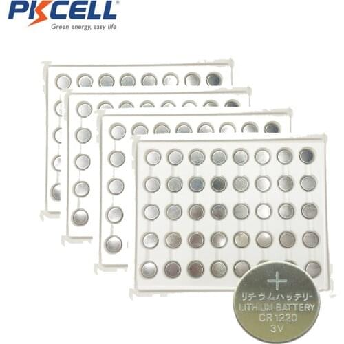 2000Pcs/lot PKCELL CR1220 3V Button Battery Cell Coin for Watch Car Remote Key BR1220 KCR1220 DL1220 ECR1220 LM1220
