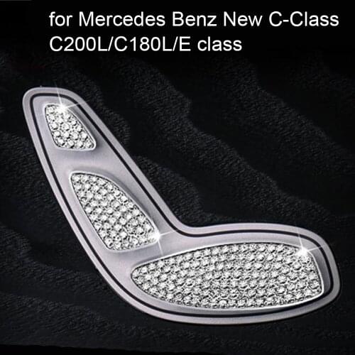 3 colors 3 pieces Car Seat Adjustment Button Diamond Decorative Covers for Mercedes/Benz New C-Class C200L/C180L/E class
