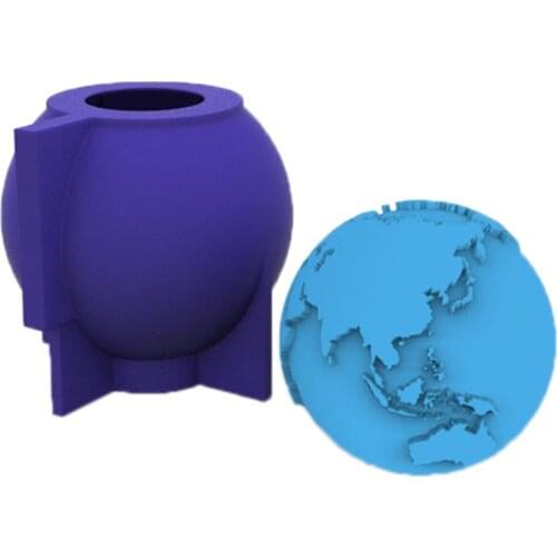 3D Mould Concrete Globe Silicone Mold Cement Handmade Desktop Decoration Tool