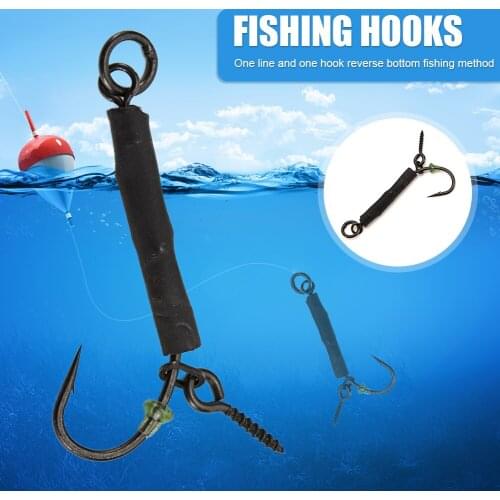 4pcs/Set Size 4/6 European Style Fishing Hooks with Screw Durable Portable Fishhooks Ocean River Lake Fishing Tackle Accessories