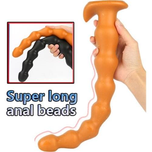 46cm Super Long Anal Beads Dildo Silicone Big Butt Plug Anal Dilator Prostate G spot Erotic Toy Adult Sex Products For Men Women