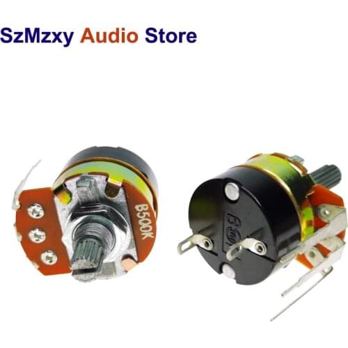 5PCS Hot New WH138 B500K Adjustable Resistance Speed Regulator With Switch Potentiometer 500K