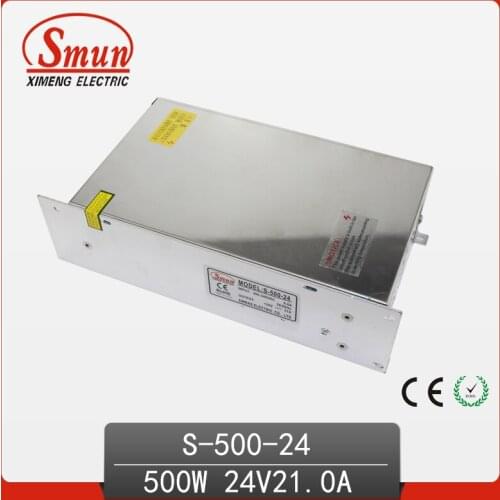 500W 24V 20A Single Output Switch Mode Power Supply LED SMPS Driver Voltage Transformer S-500-24