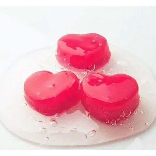 4PCS Slime DIY Accessories Toy Red Big Love Shaped Foam Slime Supplies Filler Decoration Gift Toy For Kids Adults