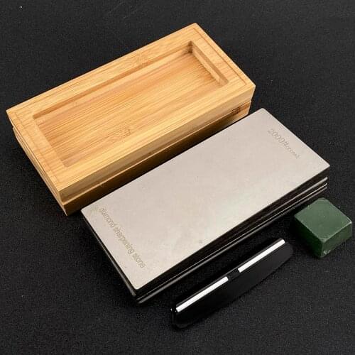 Diamond sharpener with base non-slip leather Polishing paste Knife holder Kitchen sharpener Scissors kitchen knife sharpener