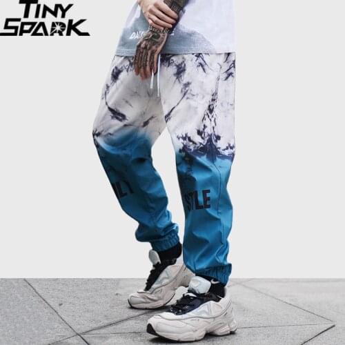 Hip Hop Joggers Pants Gradient Color 2021 Streetwear Men Harajuku Sweatpants Spring Summer Track Pant Soft HipHop Harem Trousers