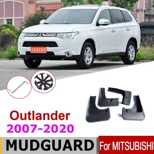 Car Mudflap Fender For Mitsubishi Outlander 2020-2007 Over Fender Mud Flaps Guard Splash Flap Mudguard Accessories 2016 2010