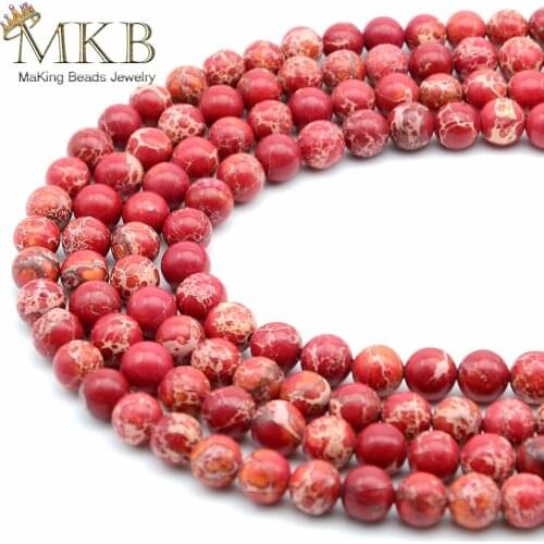 Natural Stone Red Sediment Jaspers Round Beads For Jewelry Making 4 6 8 10 12mm Gem Sparcer Beads Diy Jewellry Wholesale Perles