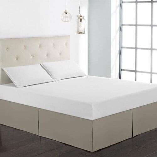 Hotel Elastic Bed Skirt 7 Colors Polyester Fabric for King/Queen Size Dustproof Solid Color 38cm Height10