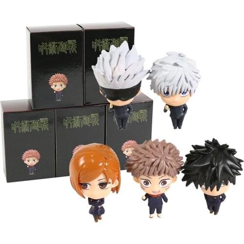 Jujutsu Kaisen Itadori Yuji Fushiguro Megumi Kugisaki Nobara Gojo Satoru PVC Figures Toys 5pcs/set
