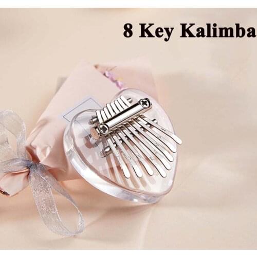 Mini 8 Key Kalimba Portable Thumb Piano 8 Schlüssel Daumen Klavier Clear Finger Piano Musical Instrument for Beginner Piano Tool
