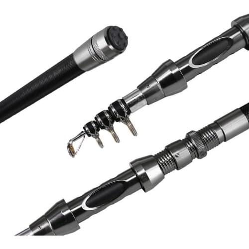 Full Carbon Short Telescopic Fishing Rod Crazy Lake 1.5m-2.7m, Big Fish Throwing Fishing Rods, Sea Rod Ceramic Guide Rings Pole