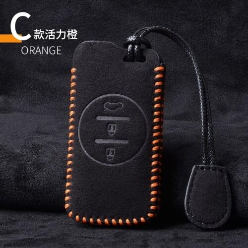 Leather Car Key Cover Case Holder For Chery Tiggo 8 Arrizo 5 pro gx 5x eQ7 Chery tiggo 7 Pro 2020 Keychain Accessories