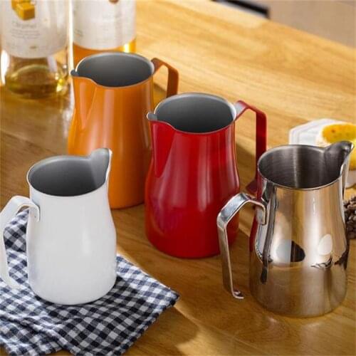 Stainless Steel Frothing Pitcher Cup Milk Jug Espresso Cups Coffee Mugs Italian Latte Art Pitcher Pull Flower Cup