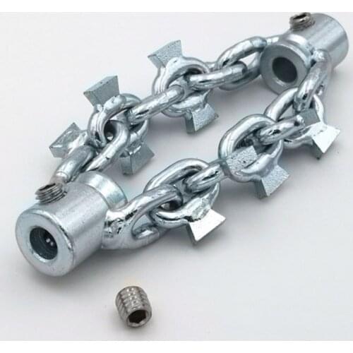 6mm Flexible Cable Cutter Plumbing for pipe diameter 35-60mm Double Chains Linked Drain Cleaning Knocker