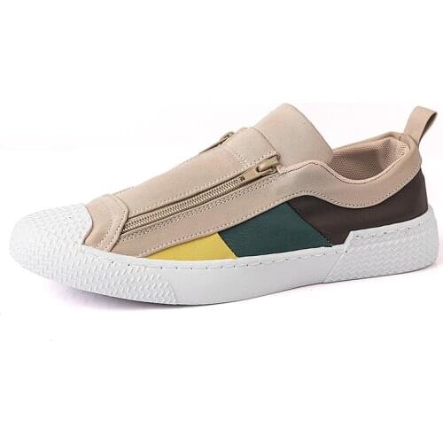 A50 New Mens Shoes Board Shoes Light and Breathable Casual Fashion Korean Fashion Trend Color Shoes Real Sewing Big Bottom Line