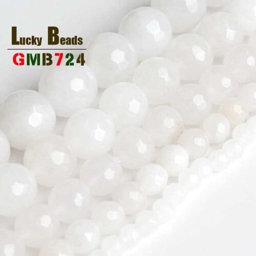 Natural Clear Quartz Stone Beads Faceted Loose Beads For Jewelry Making DIY Bracelet Necklace Pick Size 4/6/8/10/12mm 15 Inches