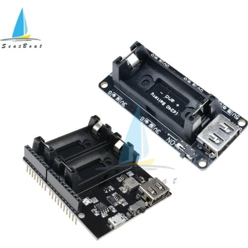 16340 Lithium Battery Shield Mobile Power Expansion Board Module 5V 3.3V Dual Output Micro USB For Arduino ESP8266