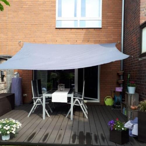 Useful Rectangle Sun Shade Waterproof Wear Resistant Dust-proof Garden Terrace Canopy Swimming Yard Sun Shade for Outdoor
