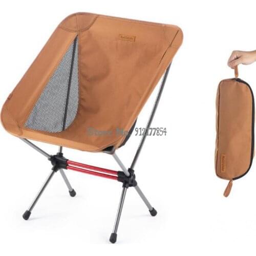 Portable folding chair outdoor ultralight backrest moon chair camping fishing chair stool