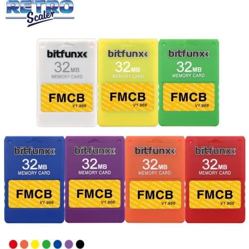 RetroScaler v1.966 FMCB Free McBoot 32MB More Colors Memory Card for PS2 Game Console with OPL MC Boot