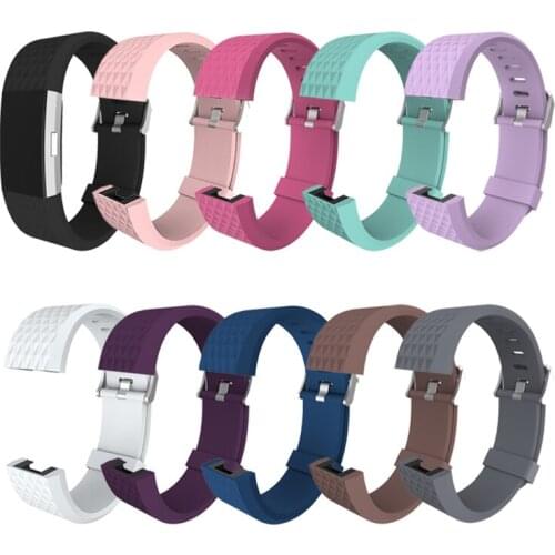 Silicone Watchband for Fitbit Charge 2 Band Bracelet Strap for Fitbit Charge 2 Smartwatch Band Screen Protector Accessories