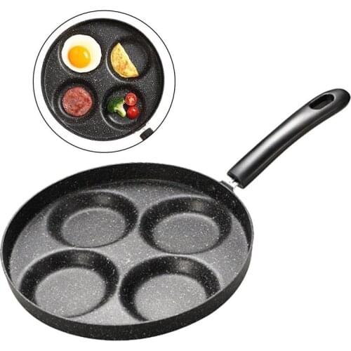 4 hole Frying Pan Non stick Kitchen Pot Pancake Burger Eggs Steak Ham Pancake Maker Cooking Multi function Breakfast Tools