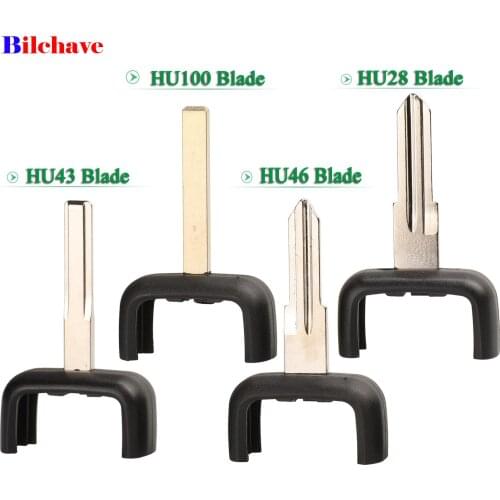 Bilchave 10pcs/Lot For Opel Vauxhall Astra Vectra Zafira Omega Remote Key Shell HU46 /YM28 /HU43 /HU100 Blade With Key Embryonic