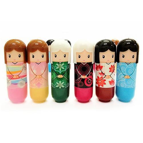 1PCS Lip Lipstick Cartoon Doll lip Balm Moisturizing Repair Lipstick Randomly Color Fruit Nature Nourishing Makeup Cosmetic