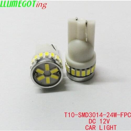 20pcs T10 W5W 194 168 White 24x 3014SMD 12V Car Interior Dome Side Marker Lights Lamp for BMW for Volkswagen for Passat for Golf