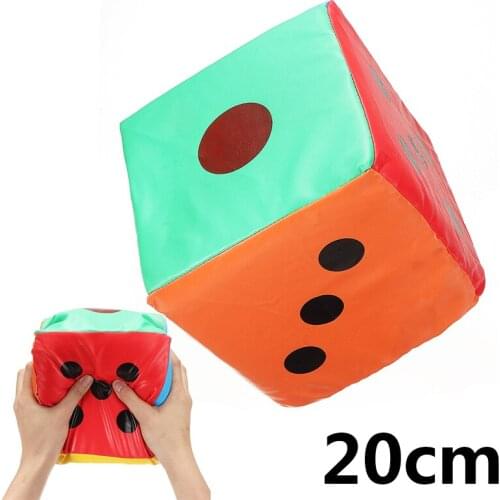 20CM Giant Sponge Faux Leather Dice Six Sided Game Toy Party Playing School Group Family Party Gambling Outdoor Multicolor Dices