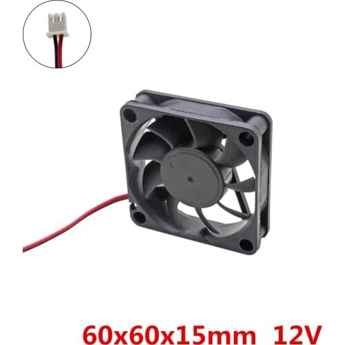 3pcs/lot 60x60x15mm 6015 DC fans 12 Volt 2pin Brushless 6cm Fans cooler cooling FAN radiator