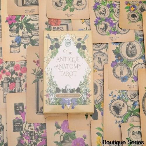 78 Pcs The Antique Anatomy All English Tarot Board Game Cards Family Gathering