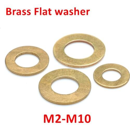 DIN125 Brass Flat Washer M2 M2.5 M3 M4 M5 M6 M8 M10 Seal plain washers Copper flat gasket copper gasket meson