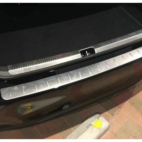 For Toyota Camry XV70 2017-2019 2020 Inner+Exterior Rear Trunk Bumper Foot Plate Tail Door Sill Scuff Guard Sticker Accessories