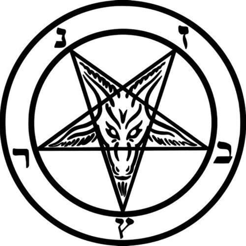 Hot Funny Car Stickers Goat Pentagram Motorcycle Decals Motorcycle Accessories Waterproof PVC 15cm *15cm